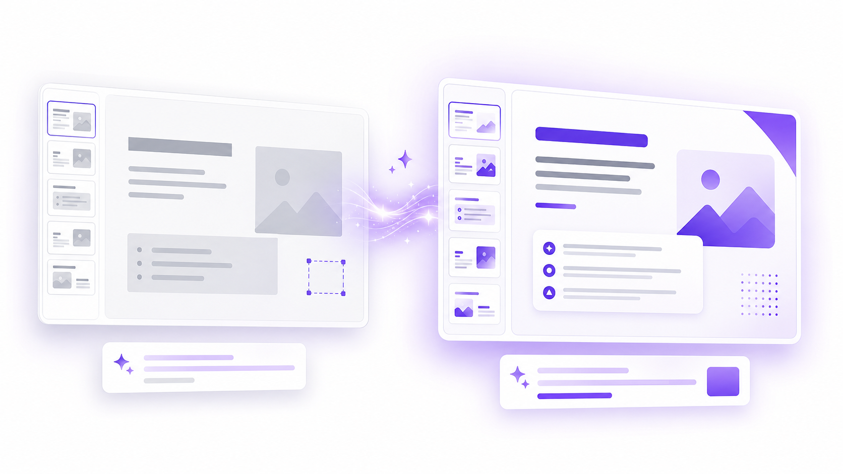 AI presentation maker improving an existing PowerPoint deck into an editable slide