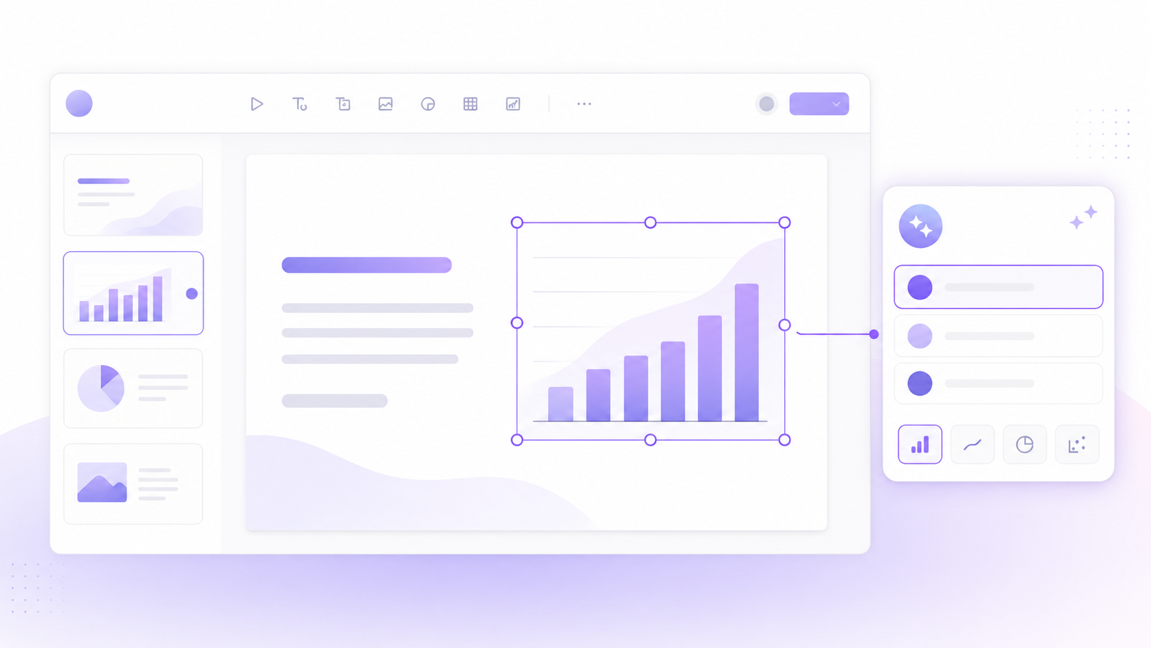 Context-aware AI presentation editor updating a selected slide element
