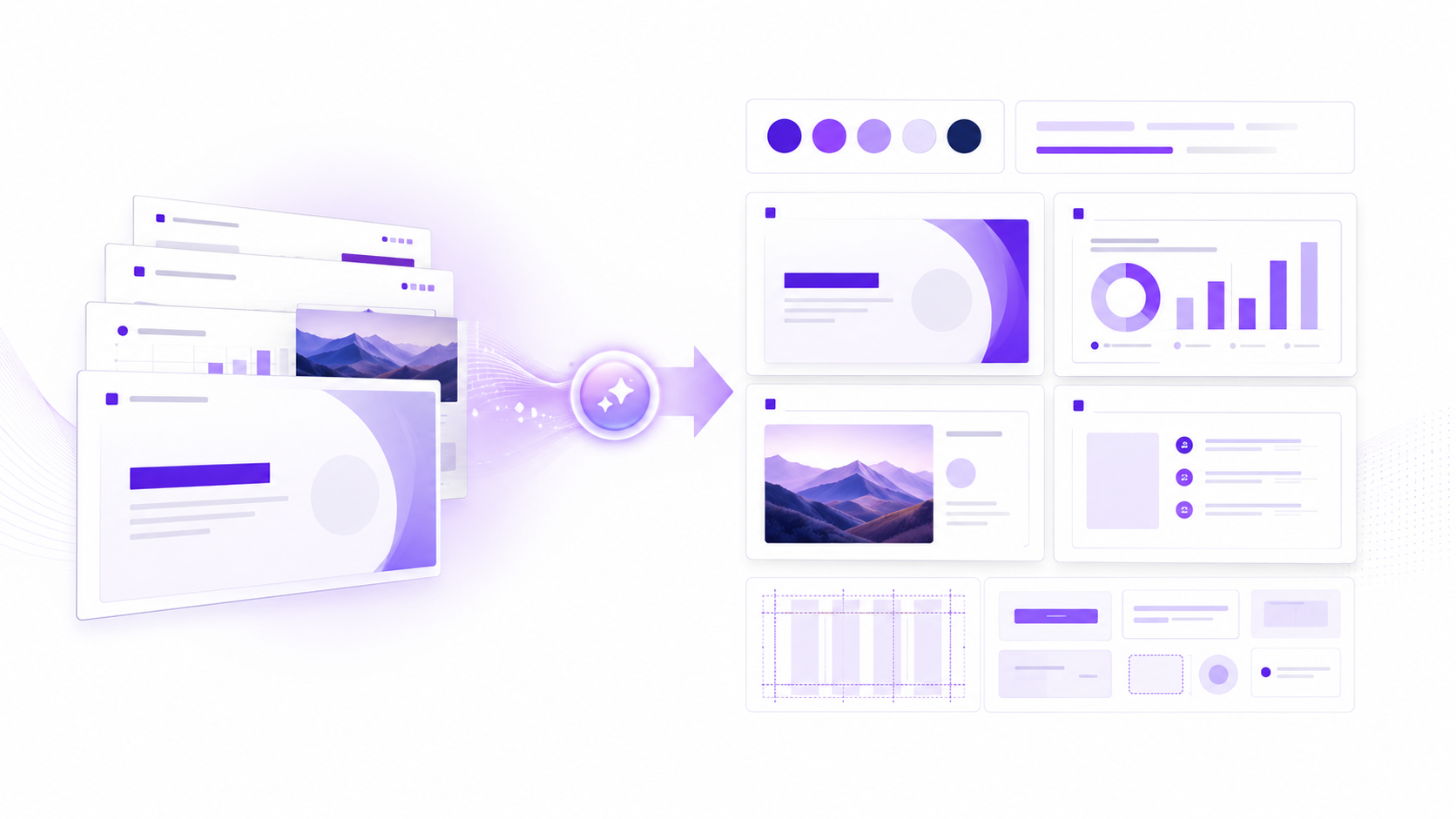 AI presentation maker converting an existing PPTX into a reusable branded template