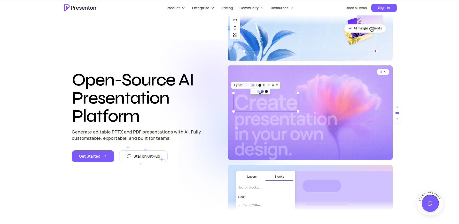 Presenton open-source AI presentation generator and API